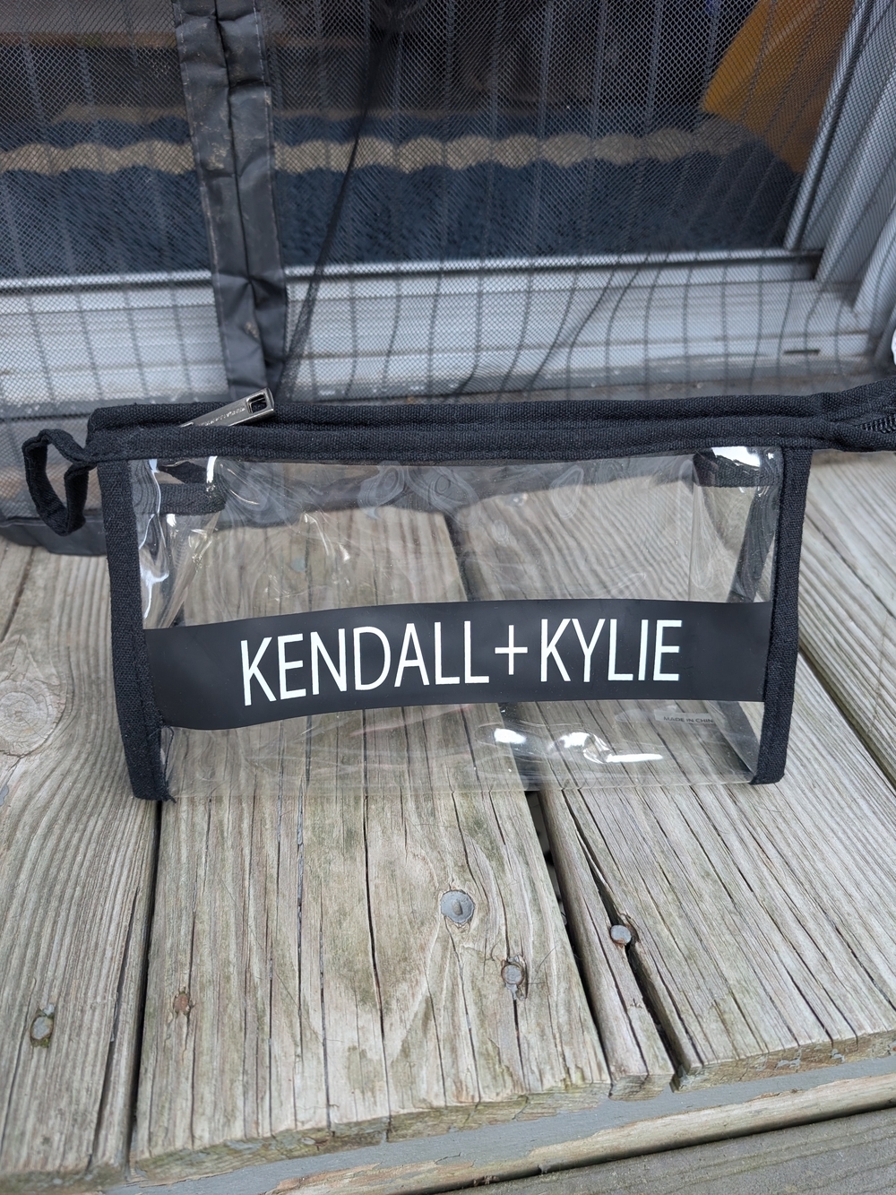 Kendall + Kylie Clear Cosmetic Makeup Bag / Travel Pouch (EUC)